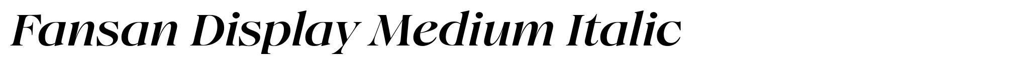 Fansan Display Medium Italic image